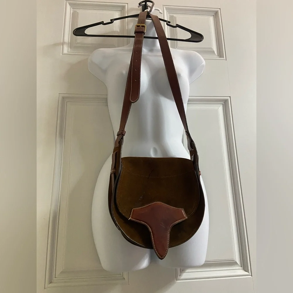 ISABEL MARANT Cognac Suede Leather Saddle Bag - Picture 5 of 16
